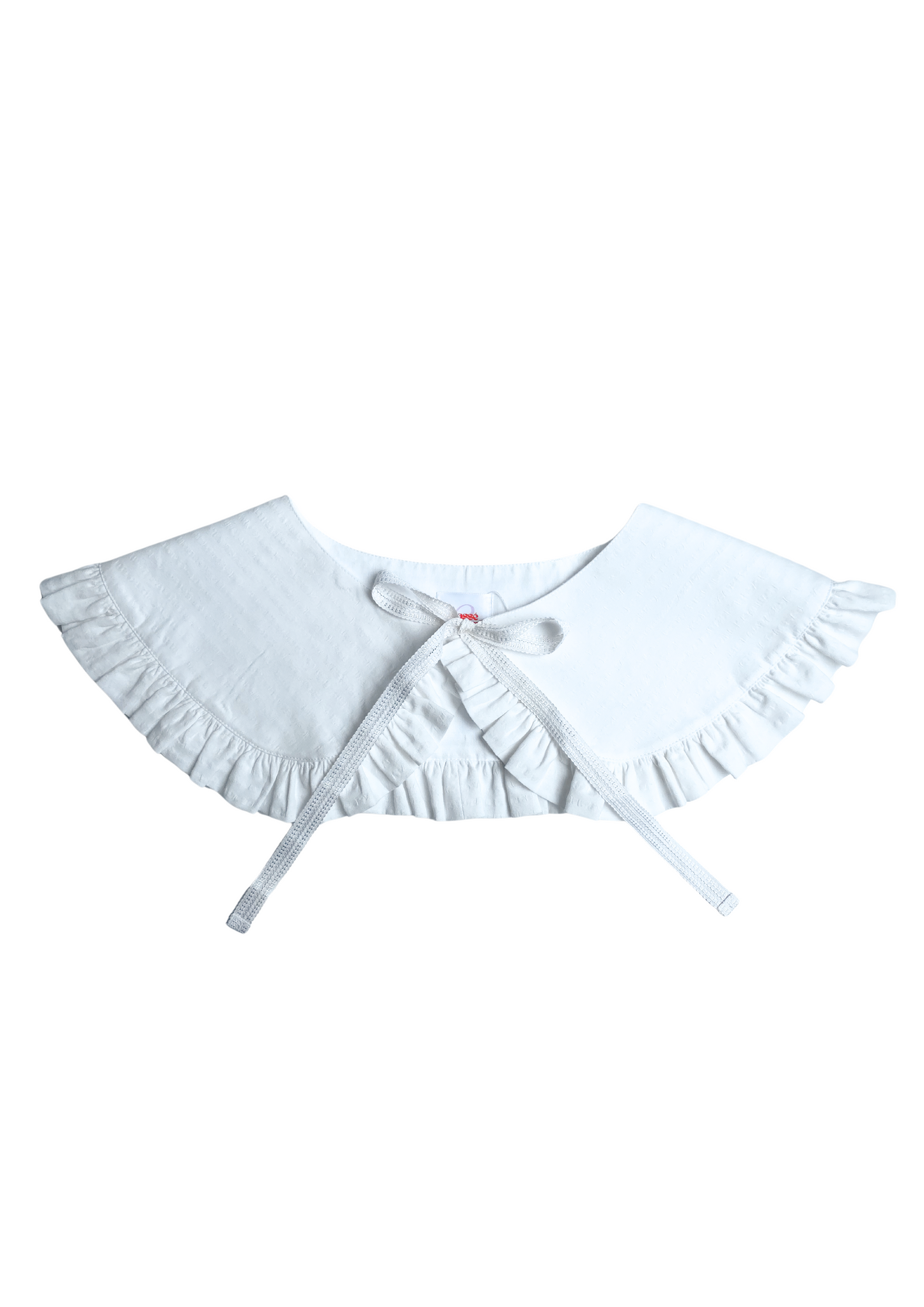 Col Osmanthus - Uni blanc avec volant froncé - Taille unique
