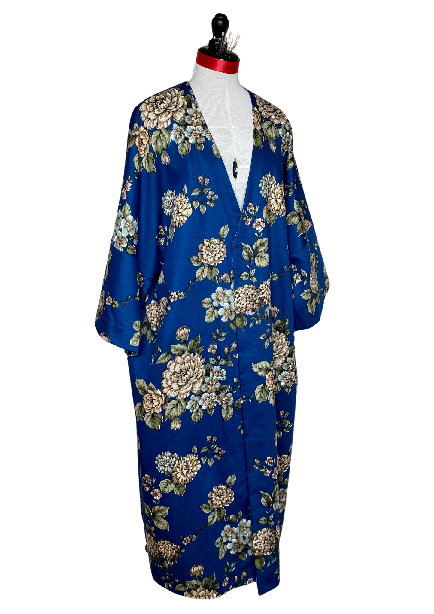 Kimono Centifolia - Fleuri bleu roi - Taille unique