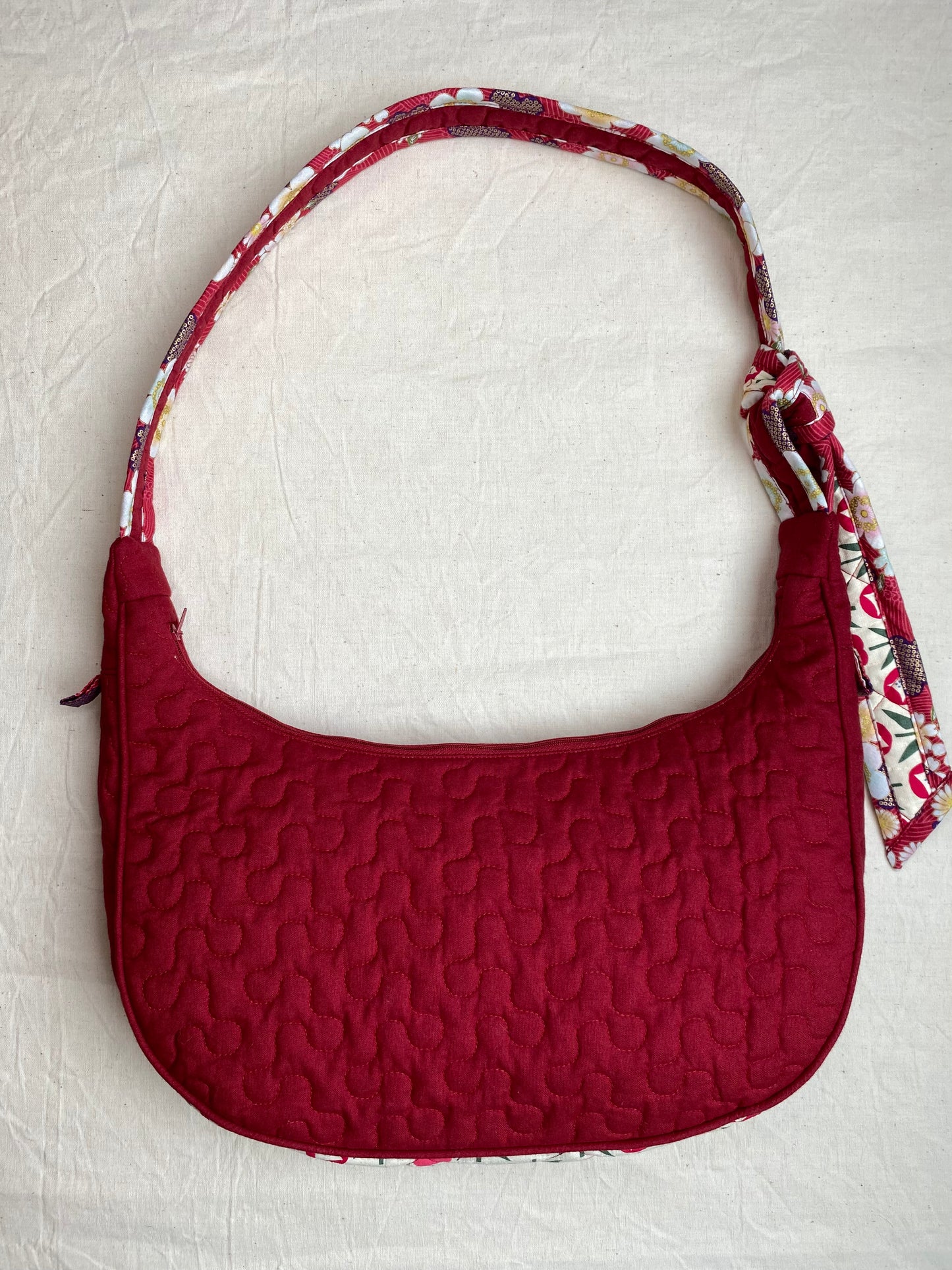 Sac Orris - Motifs japonais et tissu rouge