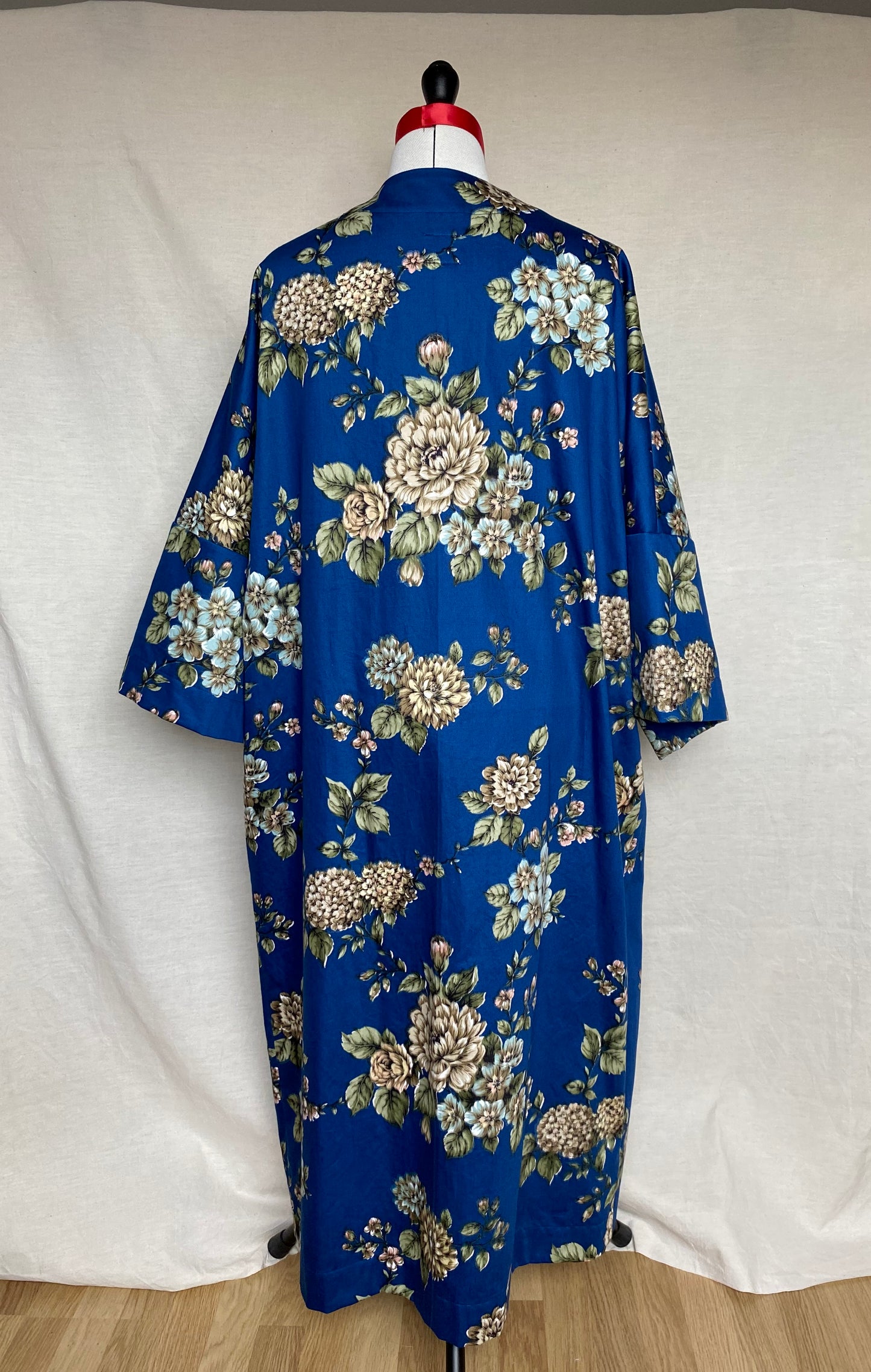Kimono Centifolia - Fleuri bleu roi - Taille unique