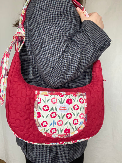 Sac Orris - Motifs japonais et tissu rouge