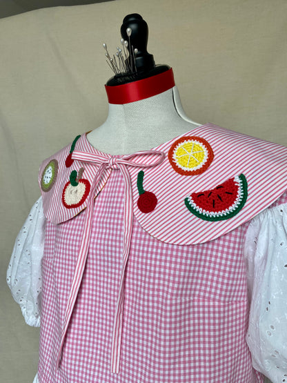 Col Osmanthus - Rayé avec fruits en crochet - Taille unique