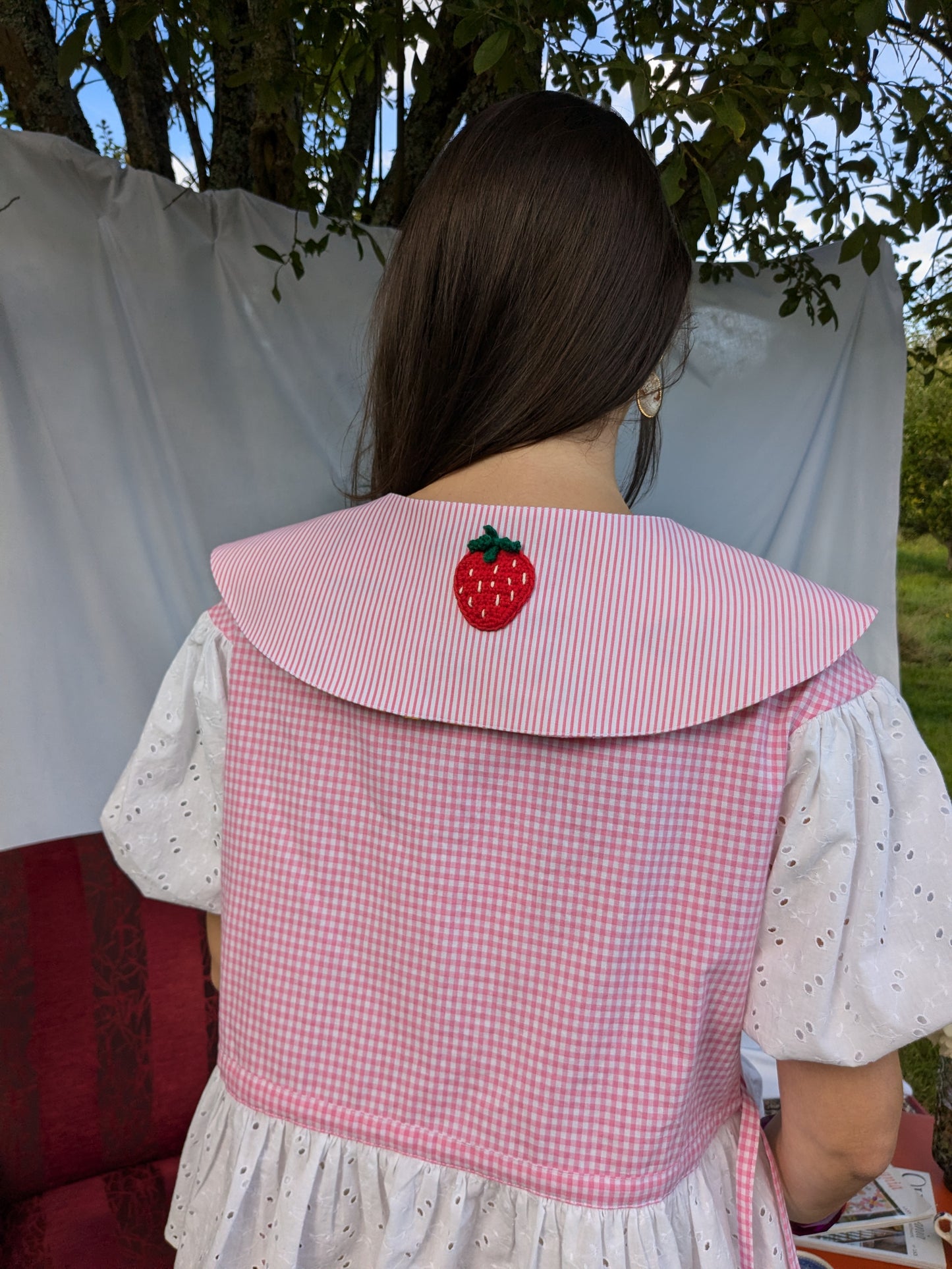 Col Osmanthus - Rayé avec fruits en crochet - Taille unique